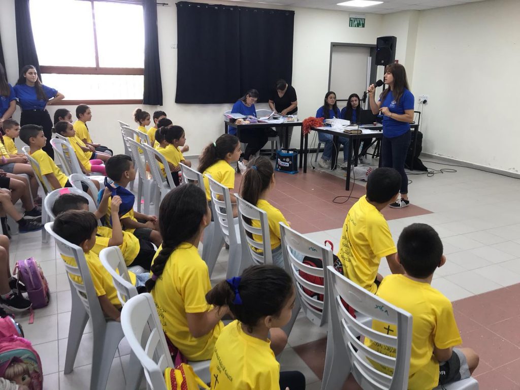 bible lesson at eilabun baptist church vbs