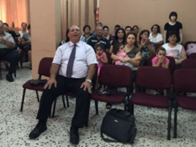 worship service at the good shepherd baptist church in nazareth