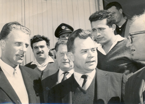 Bob Lindsey with Billy Graham, Jerusalem 1960