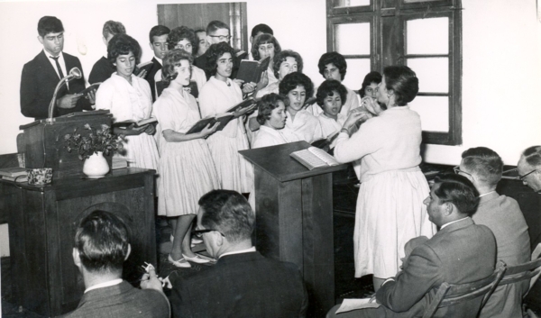 Edward with other orphanage kids (First left in top row), 1963